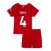 Liverpool Virgil van Dijk #4 Replika Babykläder Hemma matchkläder barn 2023-24 Korta ärmar (+ Korta byxor)